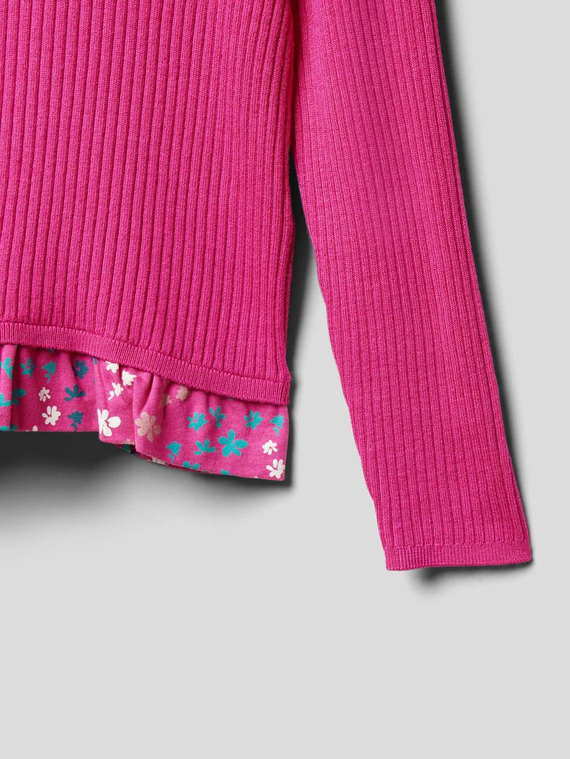 Strickpullover in Layering-Optik Modell 'Back to School' in pink