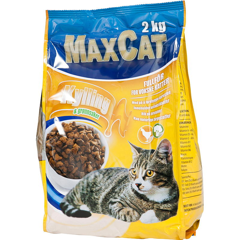 MaxCat Kattemat fullkost 2 kg kylling MaxCat