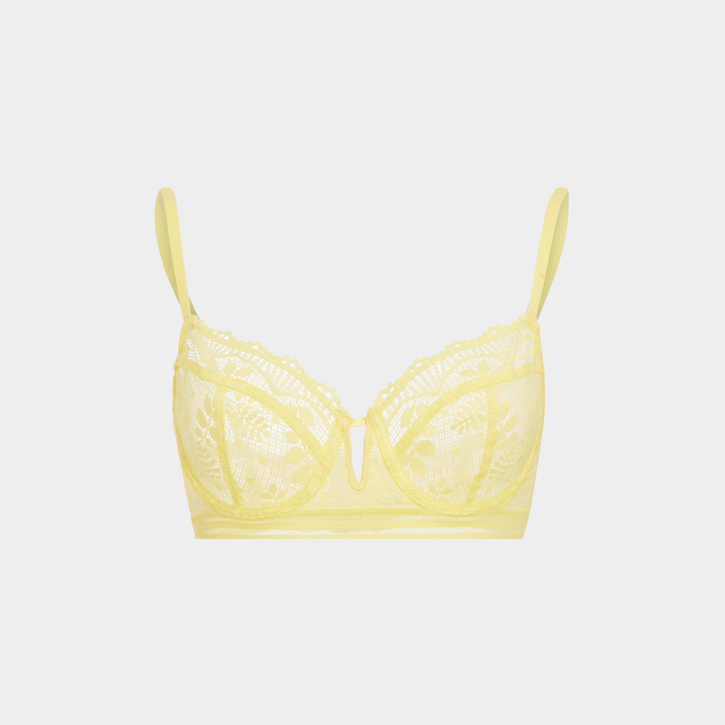 Soutien-gorge corbeille sans coque jaune citron femme | La Halle