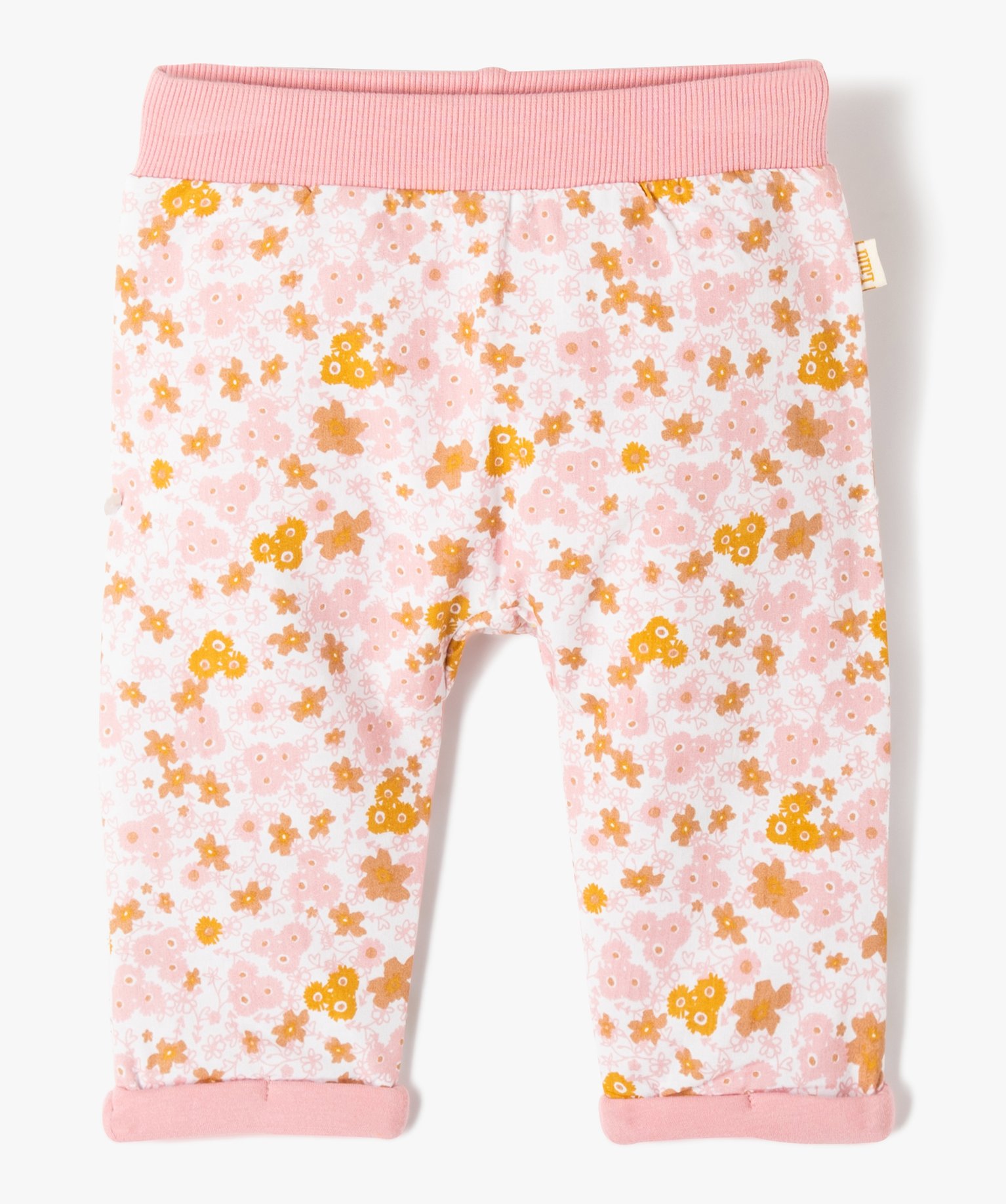 Pantalon bébé fille à motifs fleuris entièrement doublé... rose | GEMO