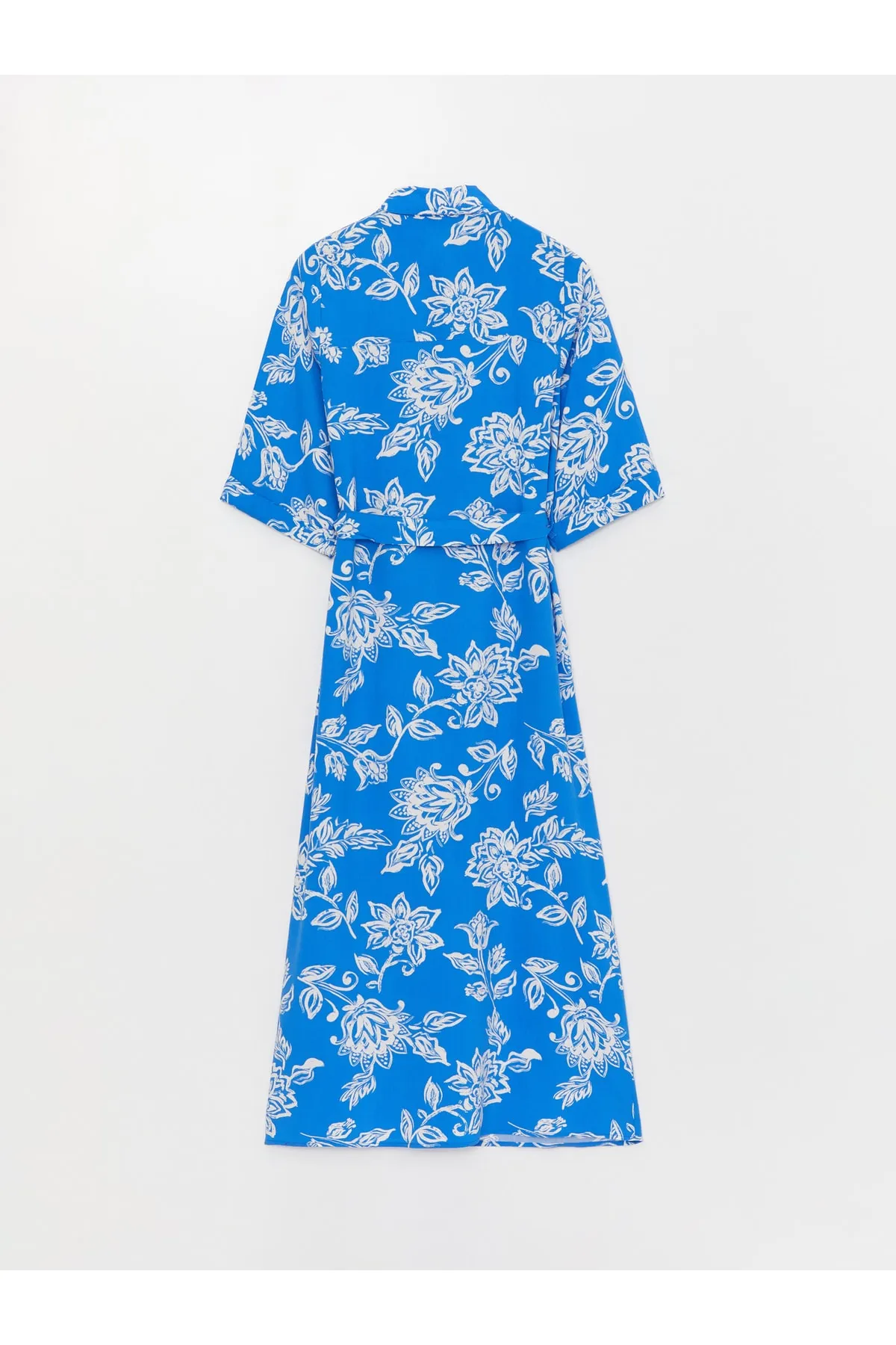 LC Waikiki  Geblümtes Damenkleid mit Hemdkragen
