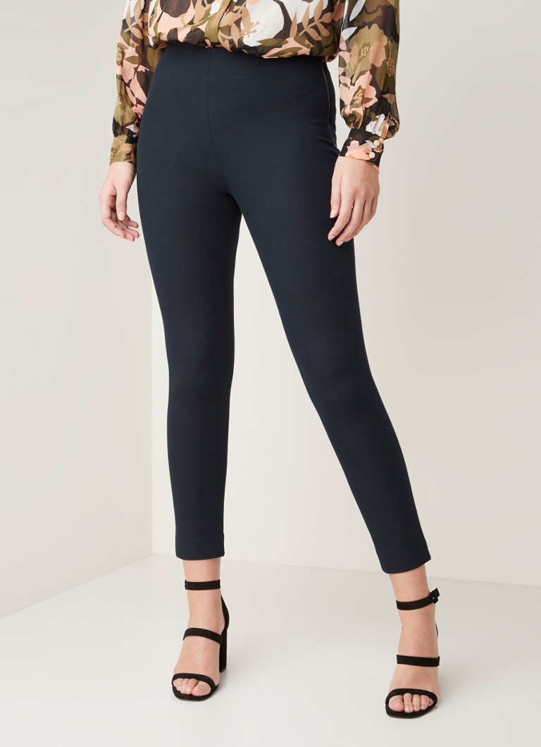 Pantaloni Whistles cu talie înaltă, croială mulată și elastic