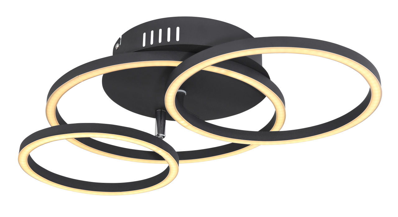 Globo Lighting - KENDY - Deckenleuchte Metall schwarz matt, LED