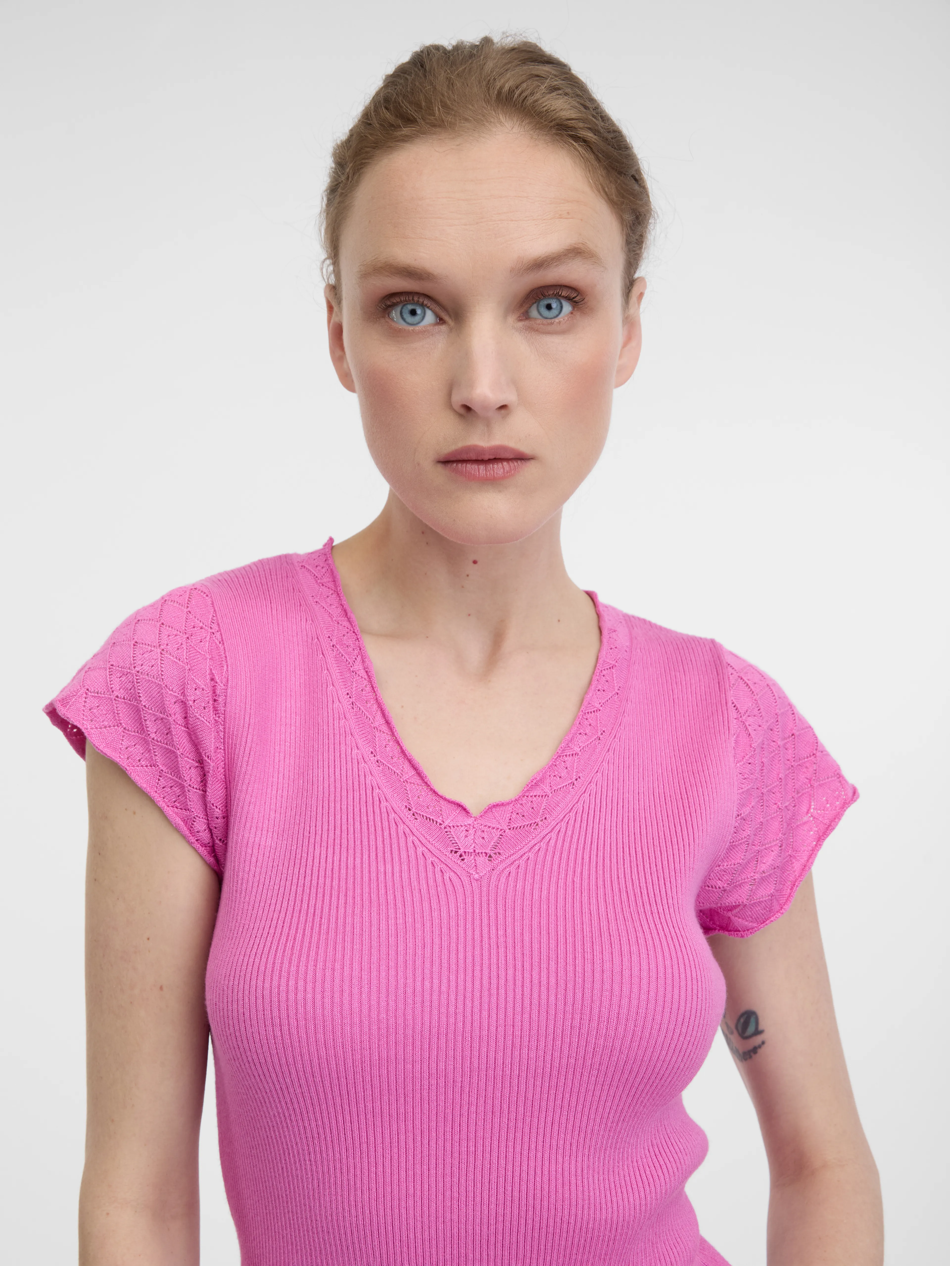 Rosa Damen Kurzarm-T-Shirt ORSAY