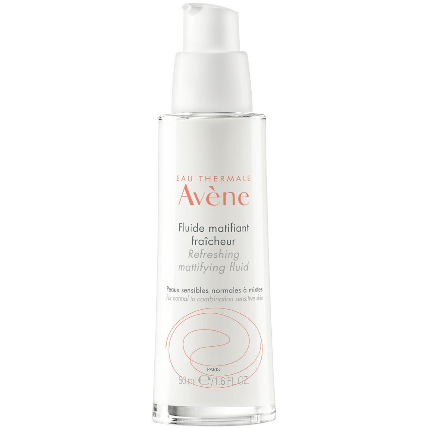 Eau Thermale Avène Fluide Matifiant Fraîcheur Hydratant, Apaisant - Peaux Sensibles Normales à Mixtes 50 ml
