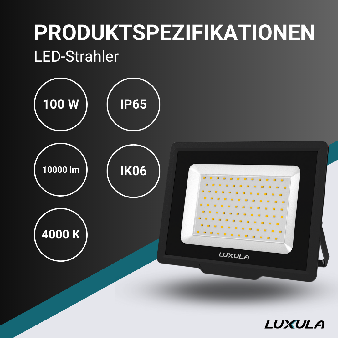 LUXULA LED-Fluter, 100 W, 4000 K