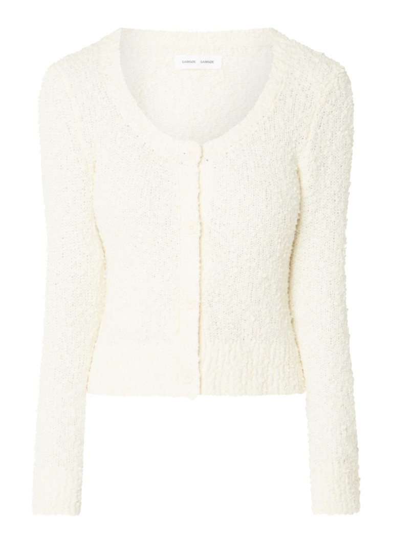 Cardigan gros tricotat din amestec de in