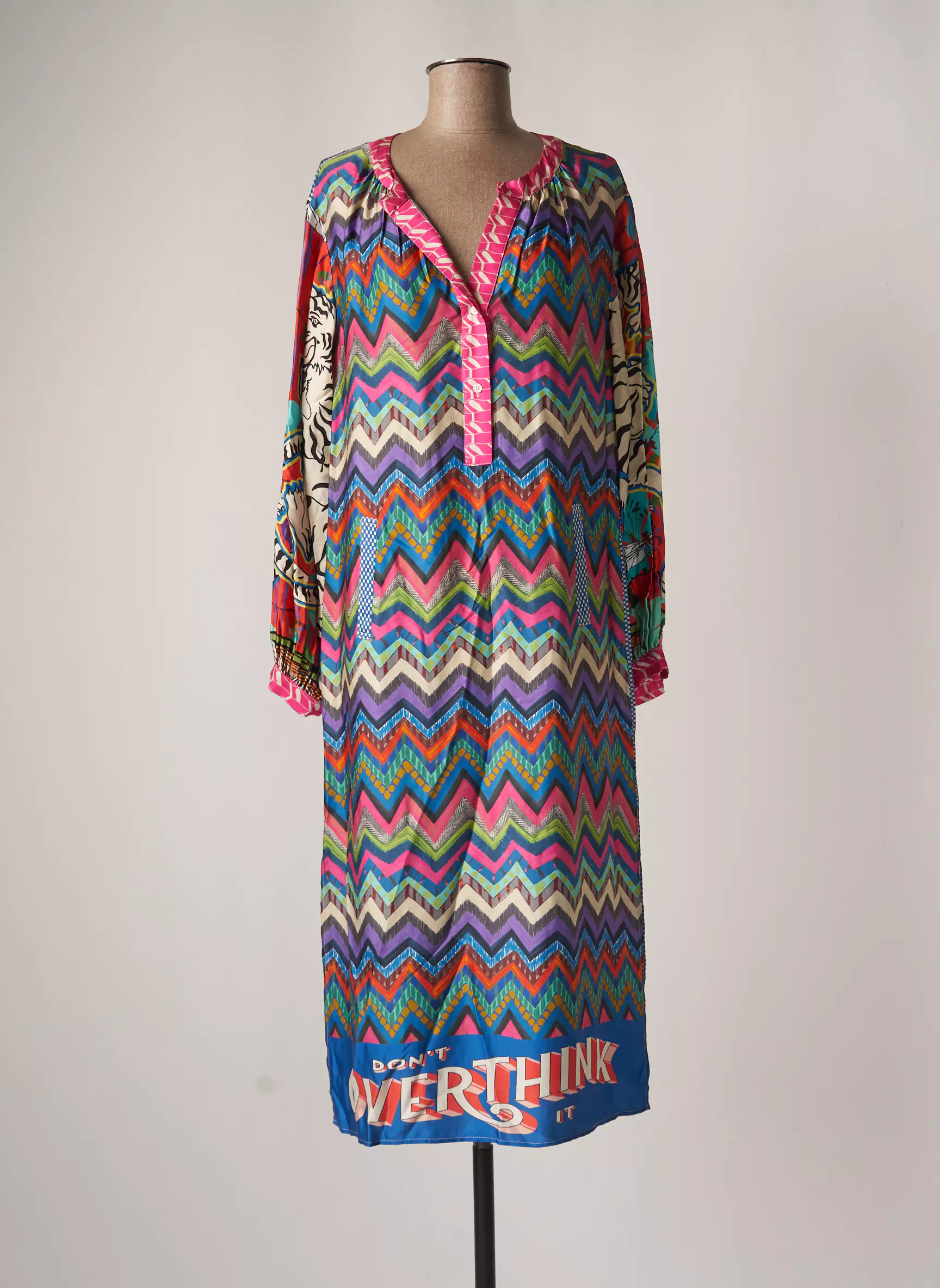 Me369 Robes Mi Longues Femme couleur bleu