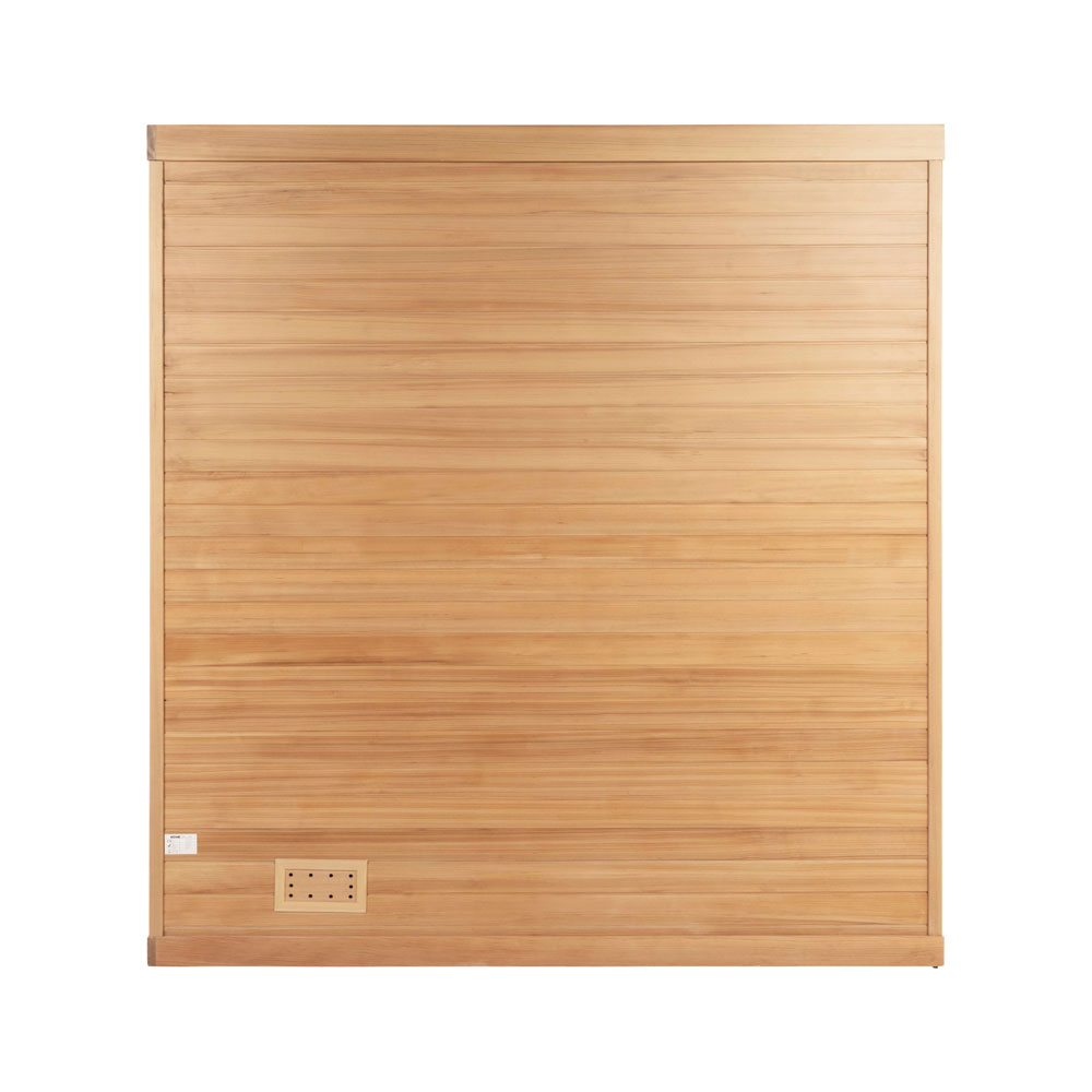 Home Deluxe Traditionelle Sauna SKYLINE XL BIG Kunststeinwand - 200 x 200 cm