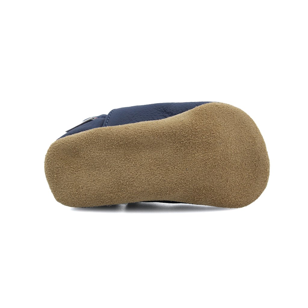 baBice Plain Navy dunkelblaue Krabbelschuhe