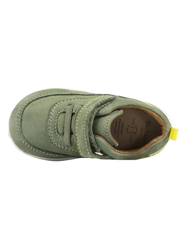 Richter Shoes Leder-Sneakers in Grün günstig kaufen