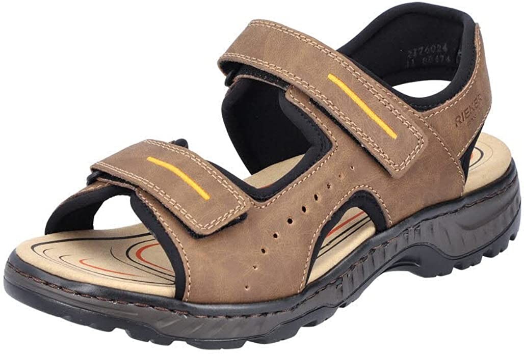 RIEKER Sportliche Sandalen braun FSK Herren Sandalen