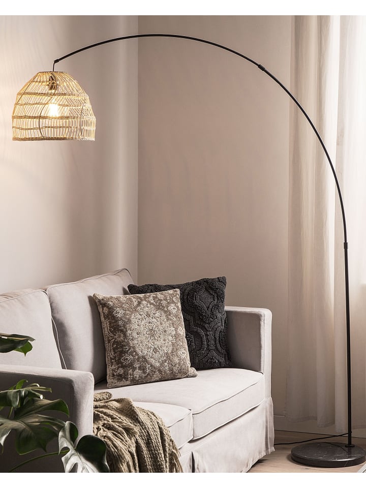 Beliani Stehleuchten GUAVIARE in /Beige/Schwarz - (W) 33 x (H) 195 x (L) 130 cm günstig kaufen onesize