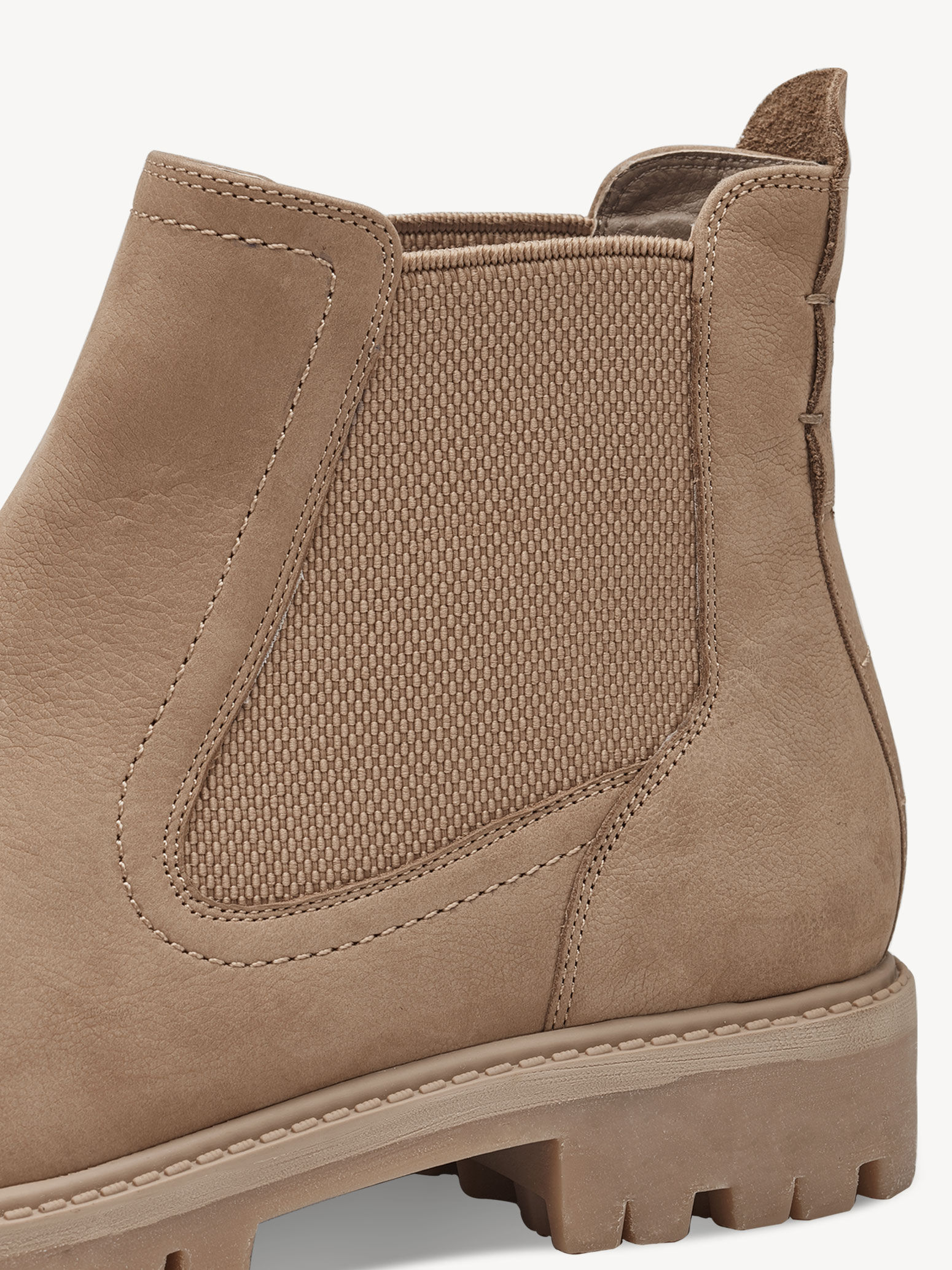 Bottine Chelsea en cuir - marron