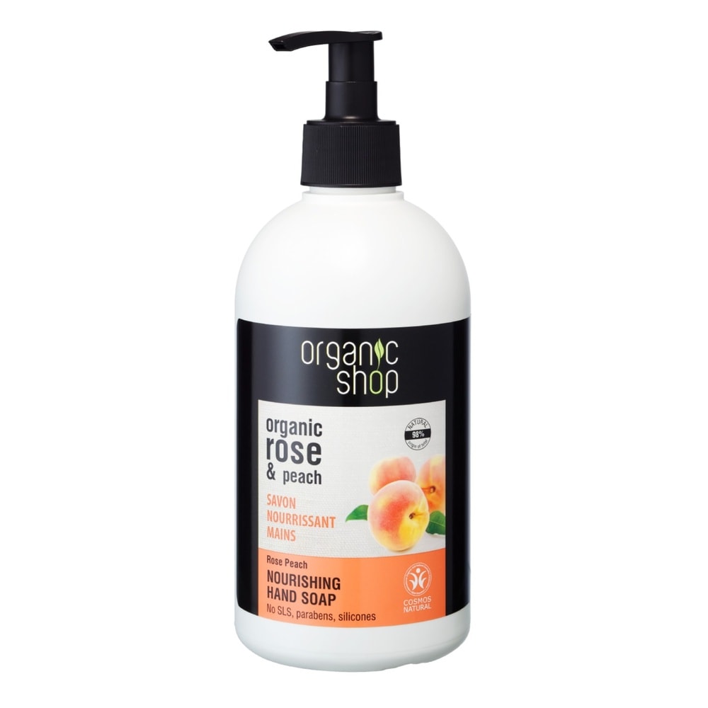 organic shop Savon Liquide Mains Nourrissant Pêche Rose Savon mains