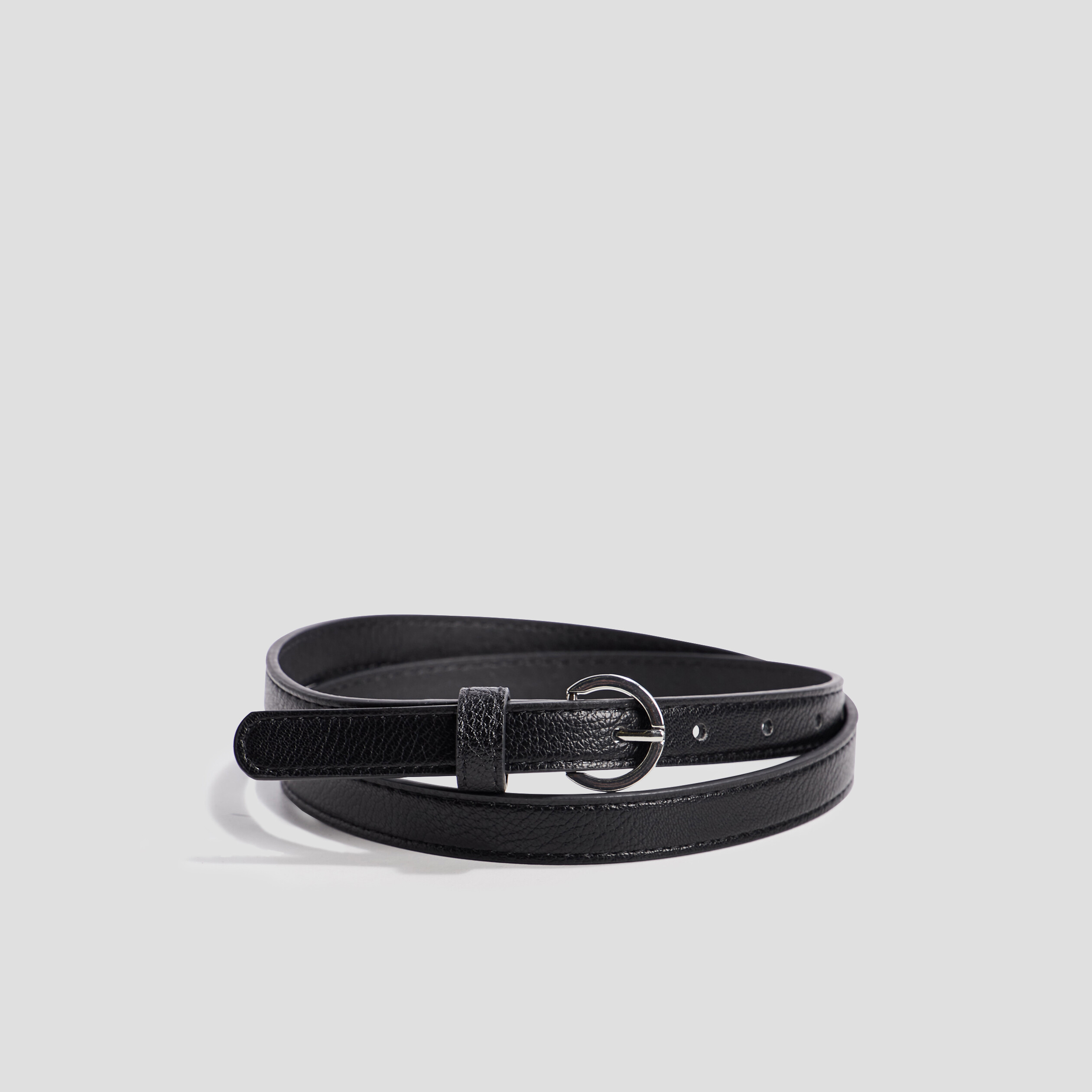 Ceinture avec boucle ronde noir femme | La Halle