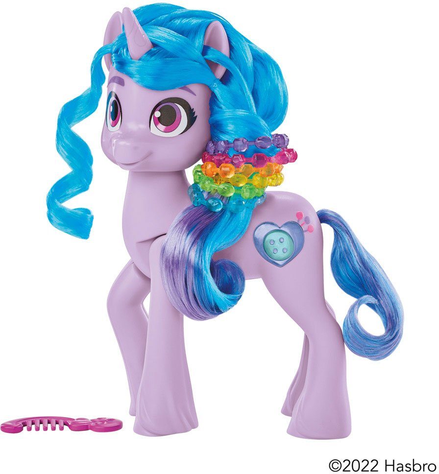 Hasbro Spielfigur Izzy Moonbow, mit über 20 Reaktionen und leuchtendem Schönheitsfleck