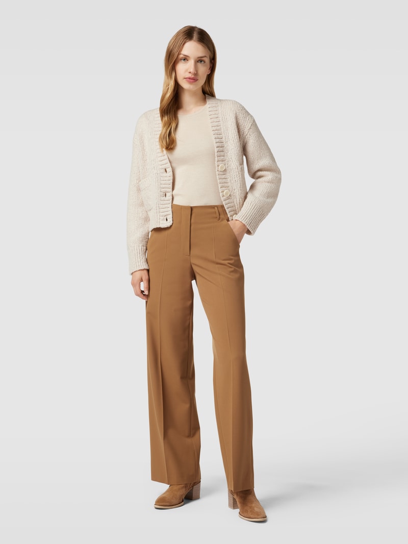 Longsleeve mit Rundhalsausschnitt in ecru meliert