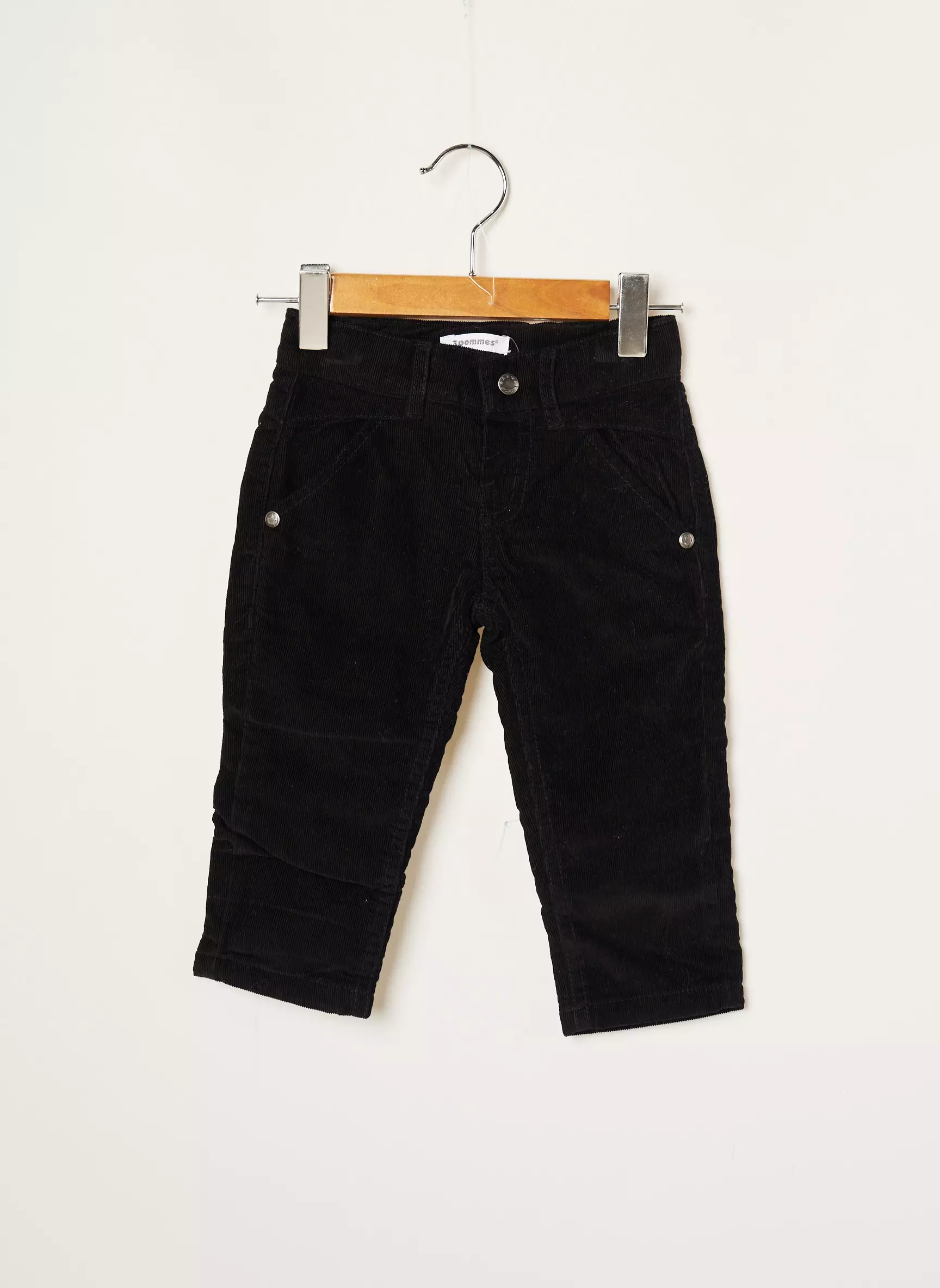 3 Pommes Pantalons Droits Garcon couleur noir