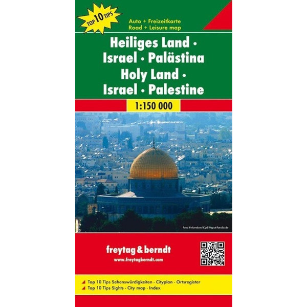 Heiliges Land - Israel - Palästina, Top 10 Tips, Autokarte 1:150.000 - Straßenkarte