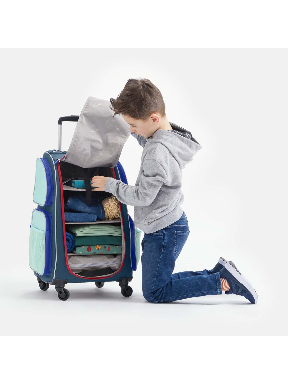 Kinder-Schranktrolley mit 4 Rollen