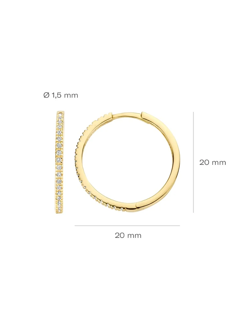 Orecchini Blush in oro giallo 14 carati con zirconi cubici 7306YZI