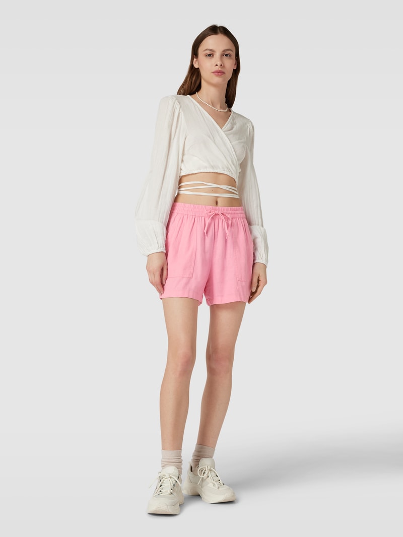 Leinenshorts mit Eingrifftaschen Modell 'Easy' in rosa