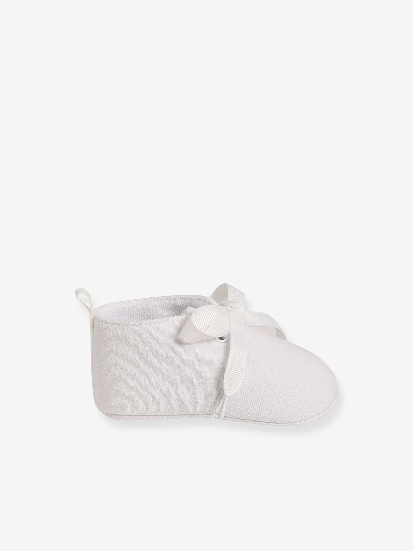 Chaussons souples bébé mixte blanc