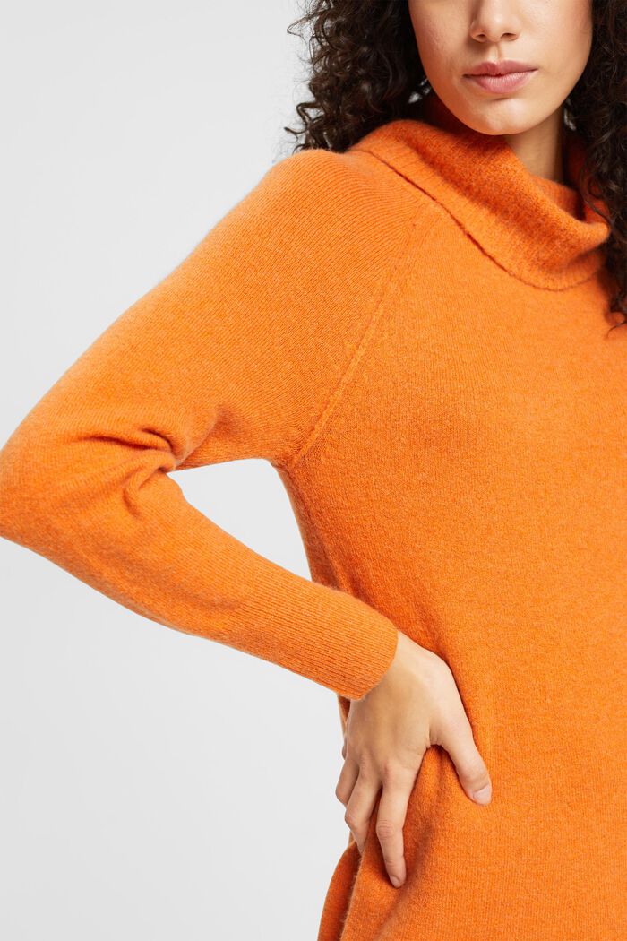 Turtleneck-Kleid aus Wollmix