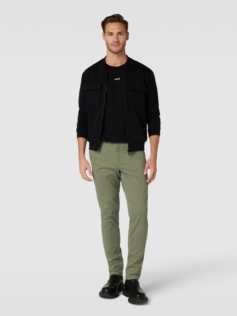 Slim Fit Chino mit Stretch-Anteil in olivgrün