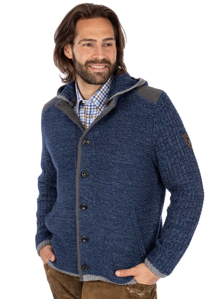 Spieth & Wensky Strickjacke NABOR in blau günstig kaufen