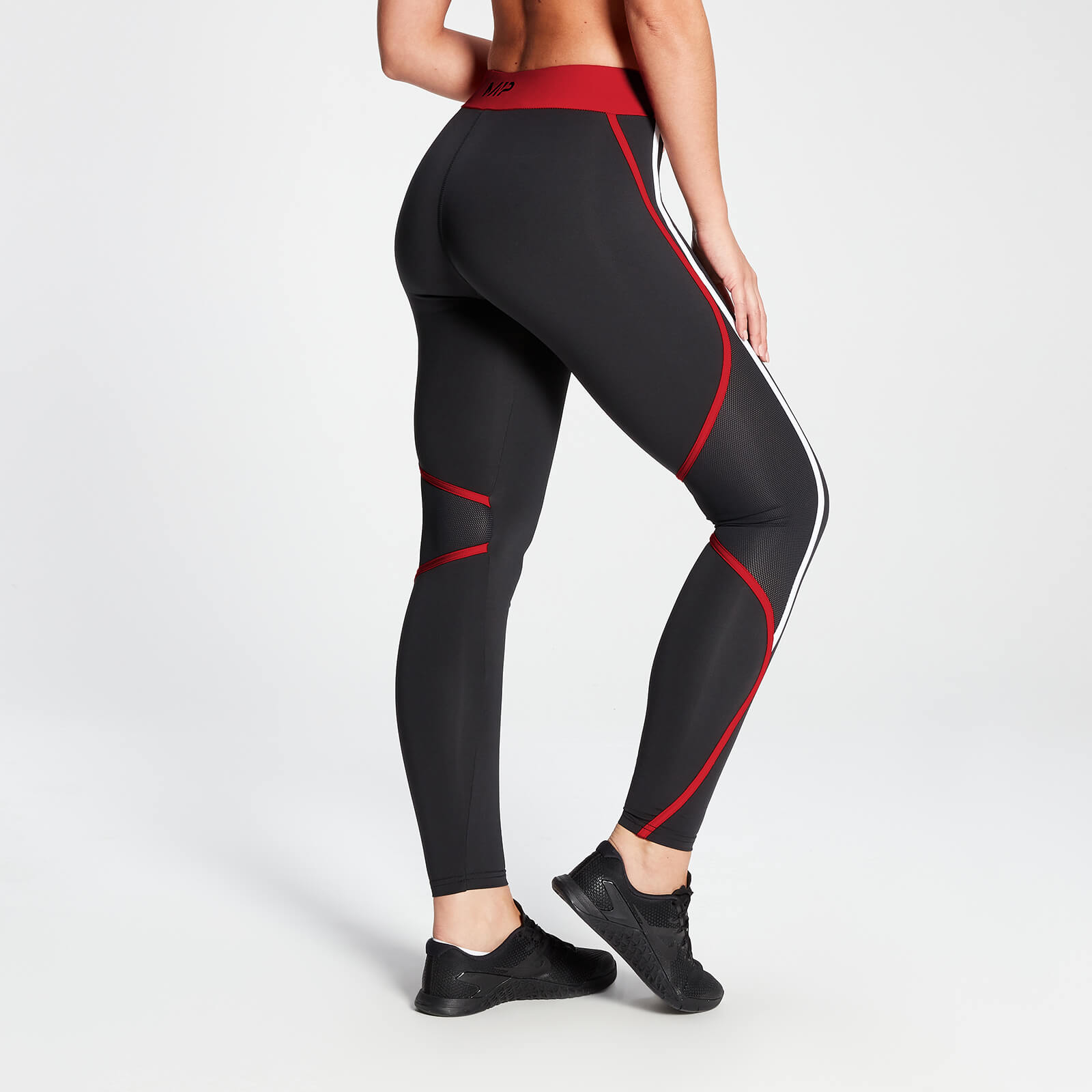 Legging colour-block MP Engage pour femmes – Noir/Rouge danger