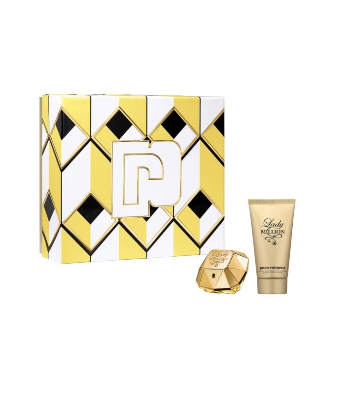 Paco Rabanne-LADY MILLION-COFFRET LADY MILLION EAU DE PARFUM 50ML +  LAIT POUR LE CORPS 75ML
