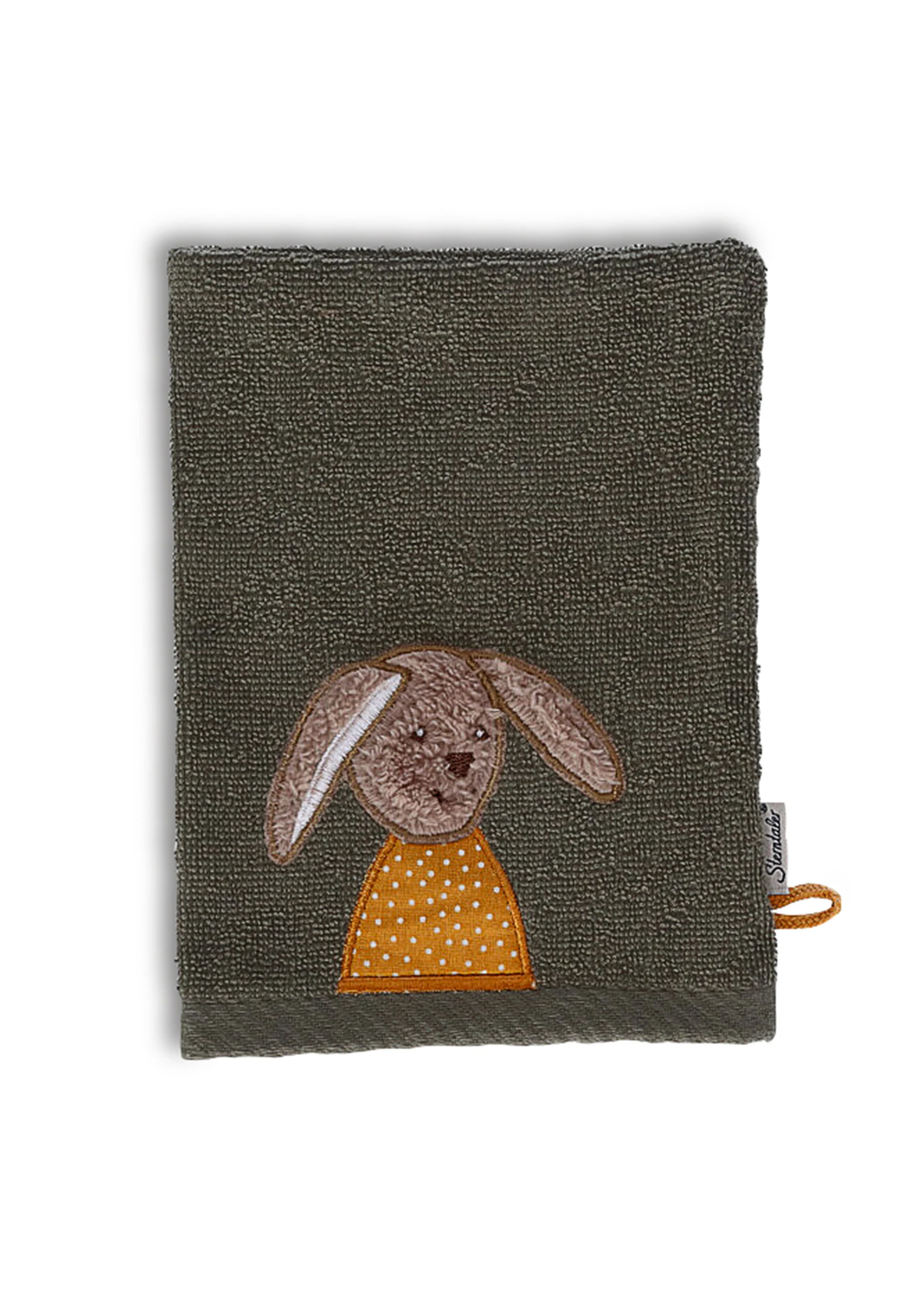 GOTS 3er-Pack Waschhandschuhe Elefant Eddy + Hase