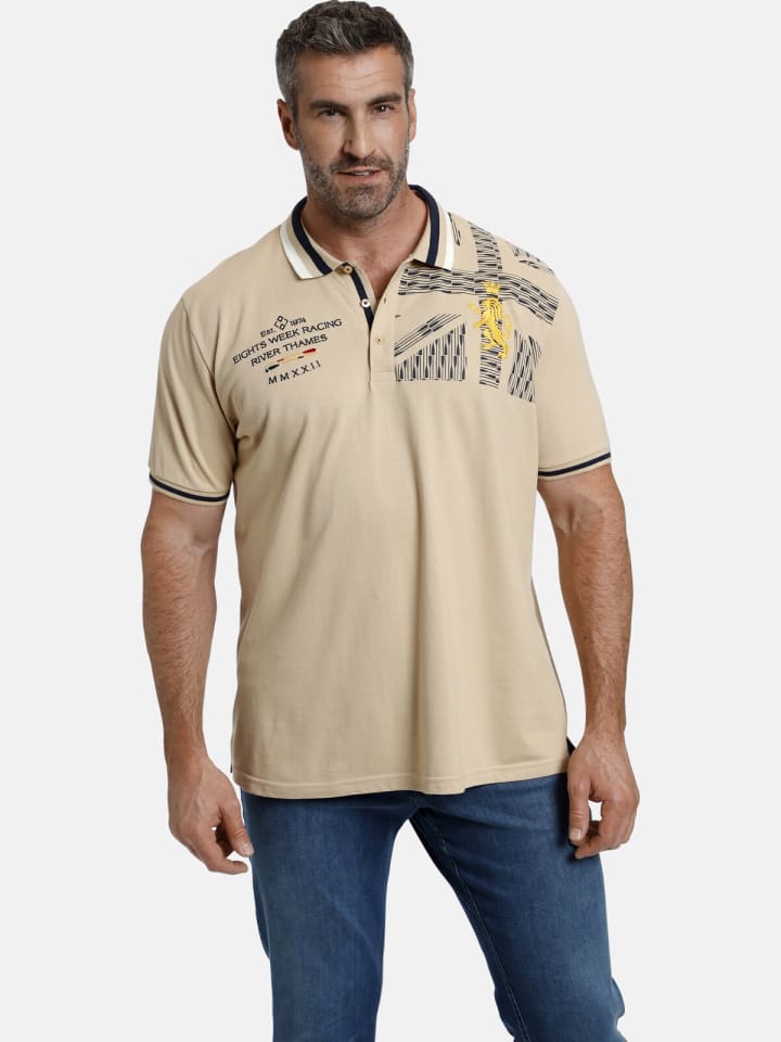 Charles Colby Poloshirt EARL BAIRRE in beige günstig kaufen