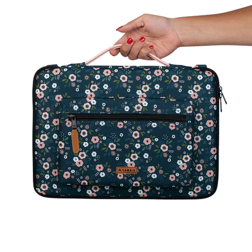 Sandton 13-inch laptop sleeve, petrol blue