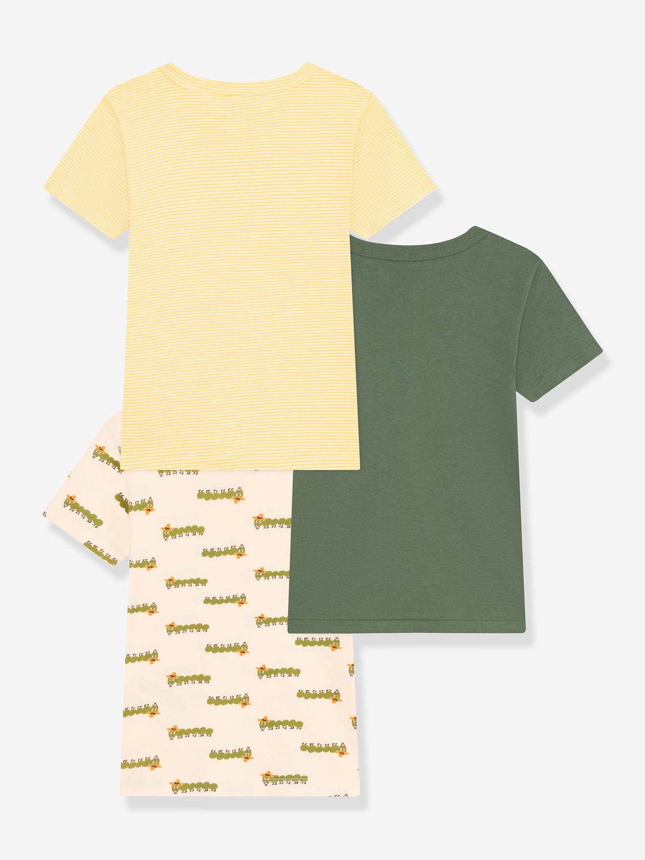 Petit Bateau 3er-Pack Kinder T-Shirts PETIT BATEAU - grün