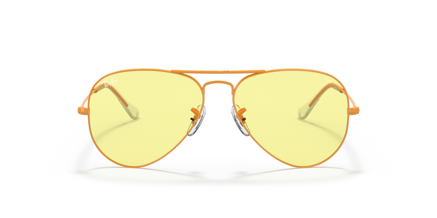 AVIATOR SOLID EVOLVE - Portocaliu lucios, galben/roșu fotocromatic