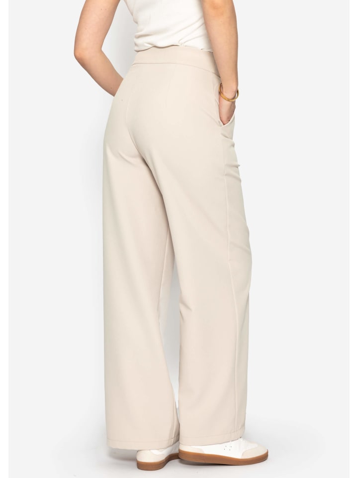 SASSYCLASSY Stoffhose Highwaist in Beige günstig kaufen