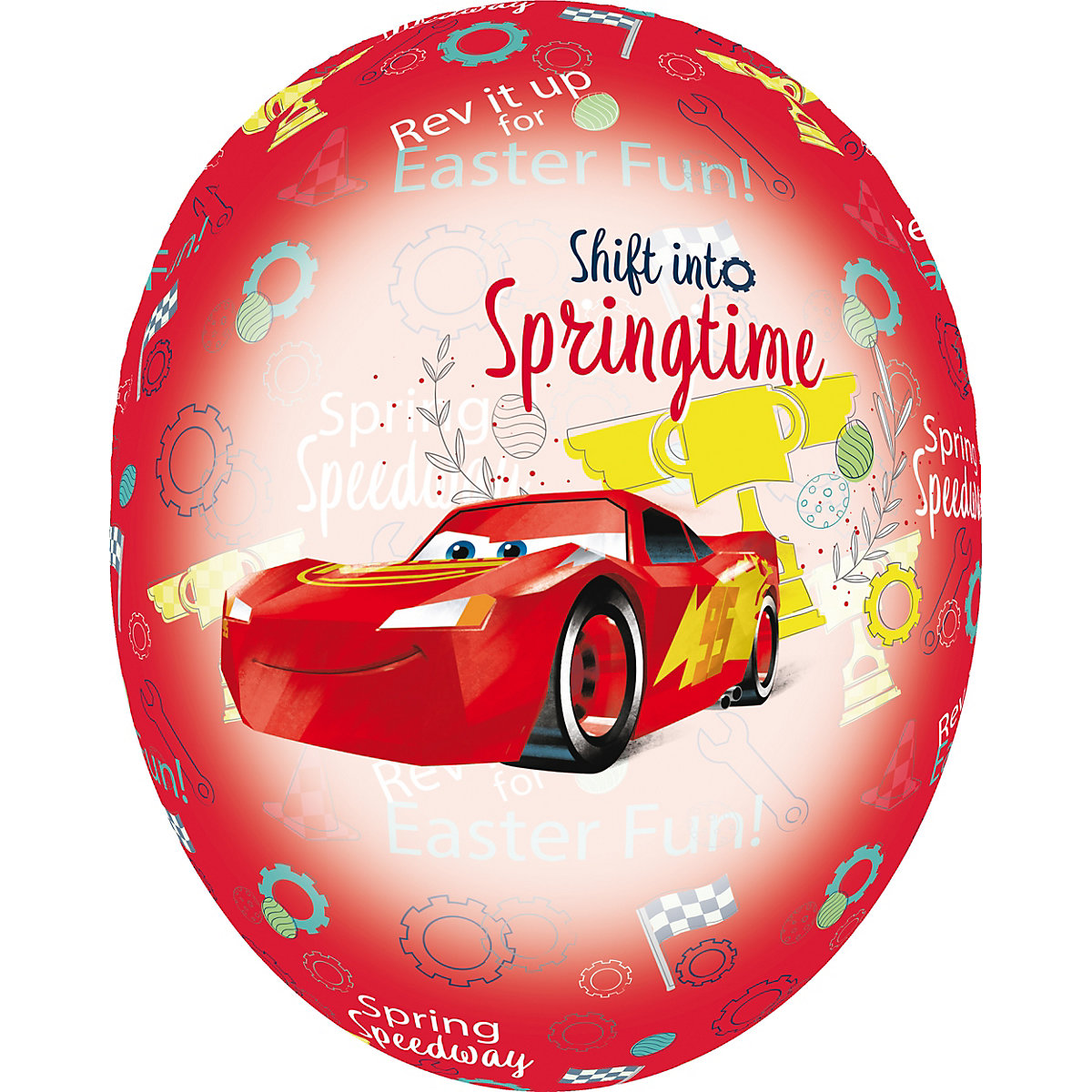 Ostereierset zum Befüllen   Cars, 2-tlg., 18 cm