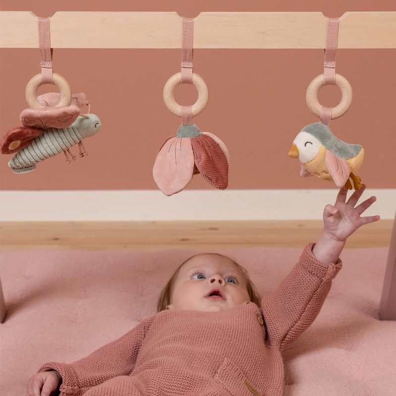 Arche en bois rose, oiseau et papillon Little Dutch