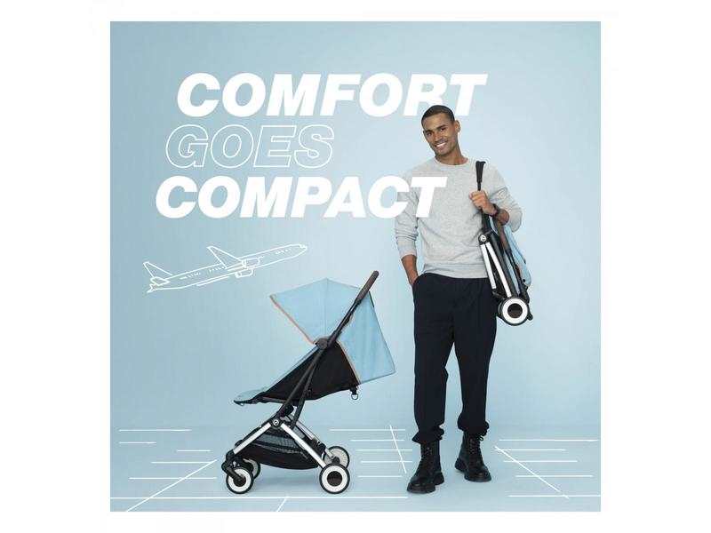 Orfeo - Poussette de Voyage Ultra Compacte, Légère et Confortable - Hibiscus Red | CYBEX