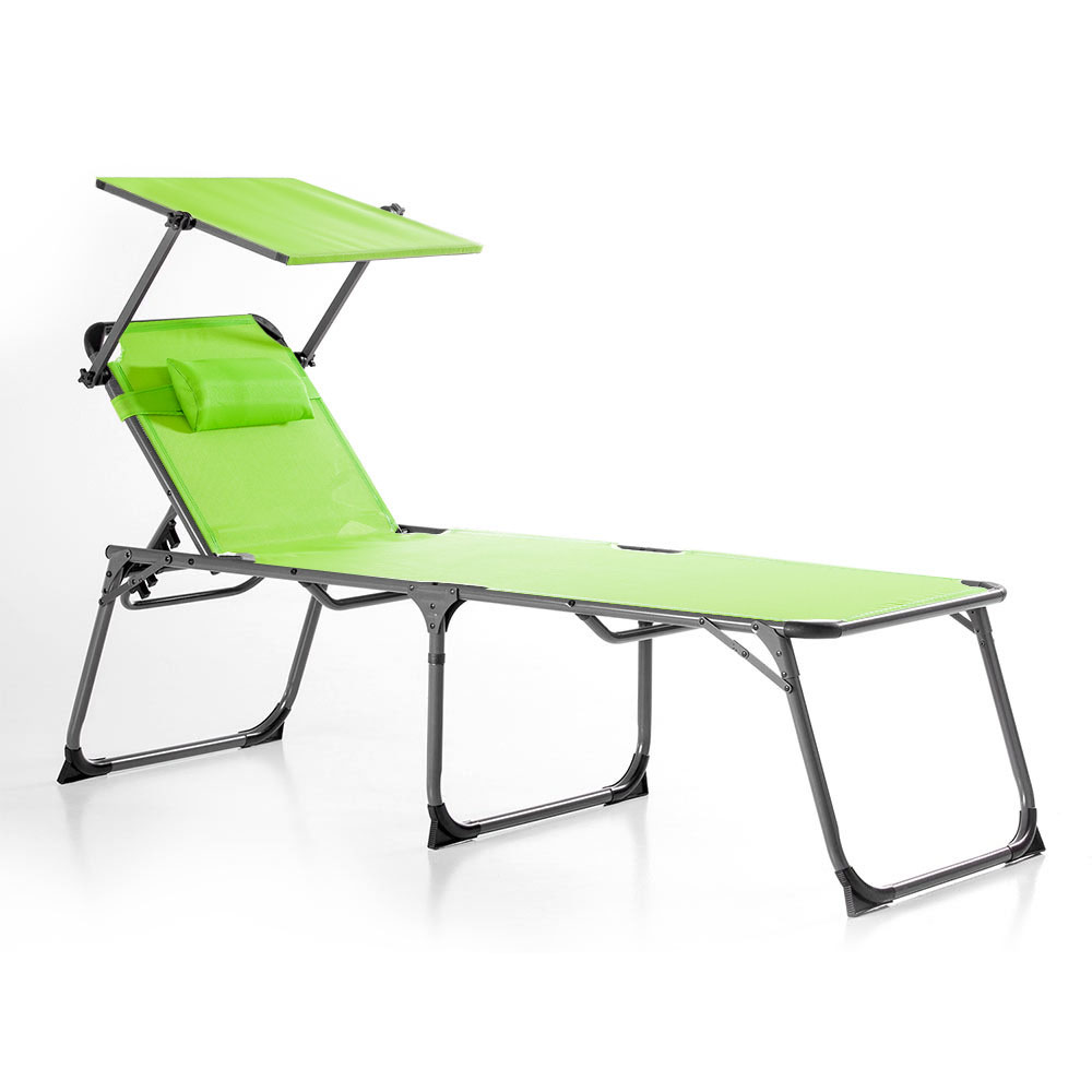 Solax Sunshine XXL Alu-Komfort-Sonnenliege inkl. Kissen - Apfelgrün