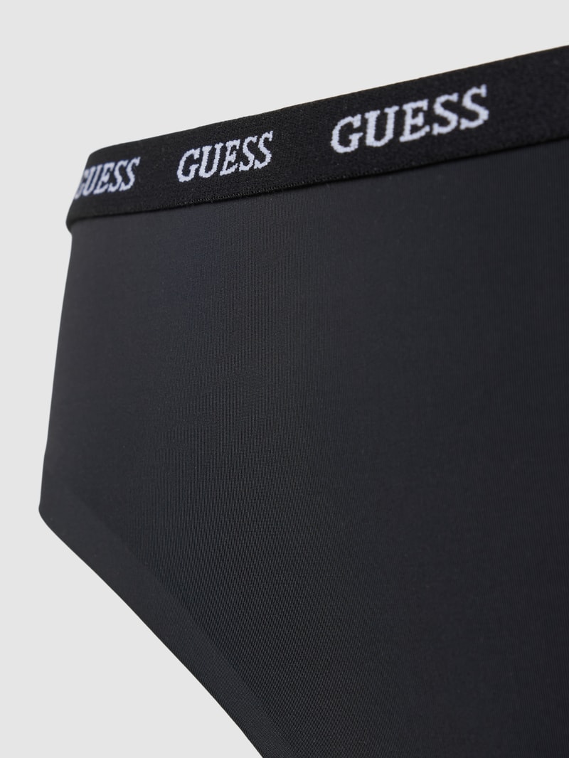 Slip mit elastischem Logo-Bund Modell 'DARCEY BRIEF' in schwarz