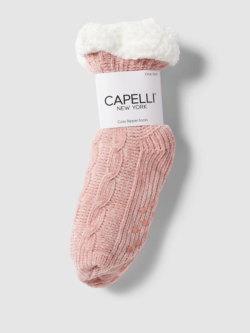 Socken mit rutschfesten Noppen in altrosa