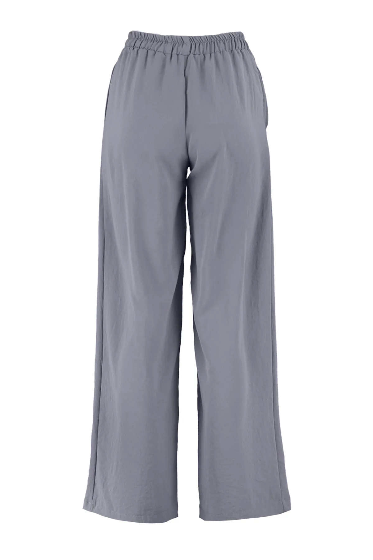 Trendyol Collection  Graue Webhose mit weitem Bein und elastischem Bund TWOSS21PL0248