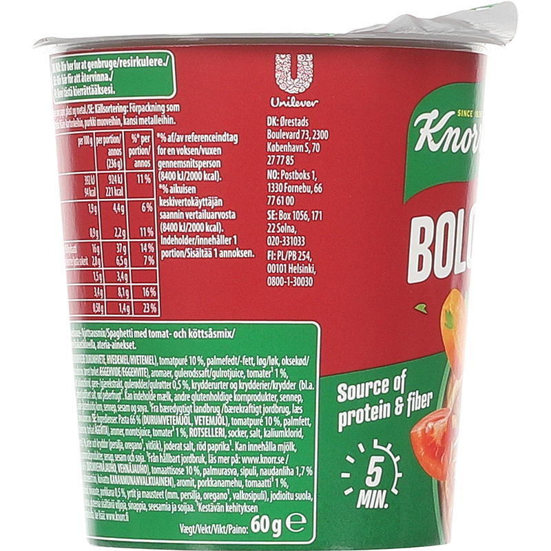 Knorr Bolognese 60 g snack pot Knorr