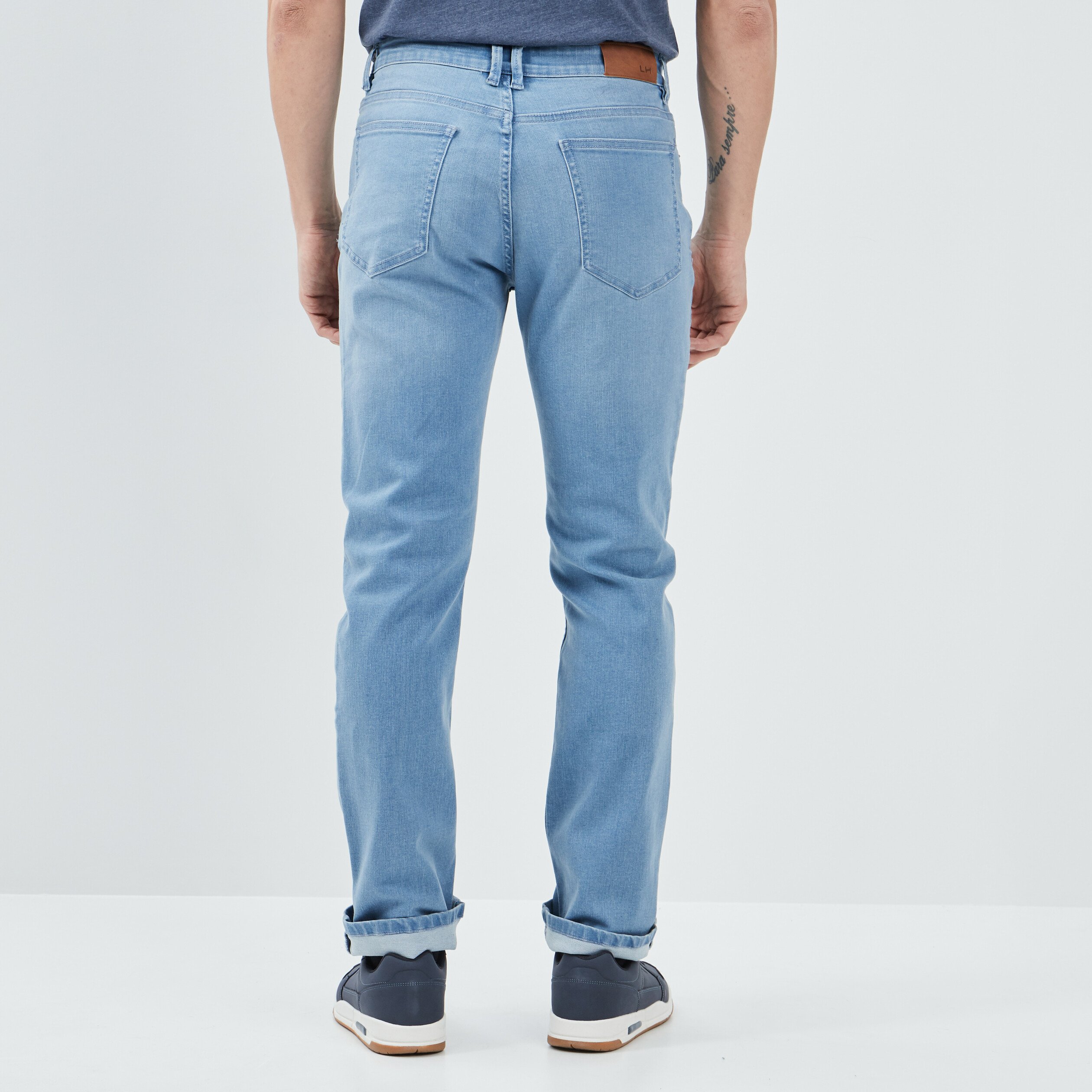 Jeans regular stretch denim bleach homme | La Halle