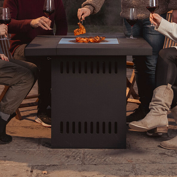 Ambiente-Feuertisch Cube (Kohle)