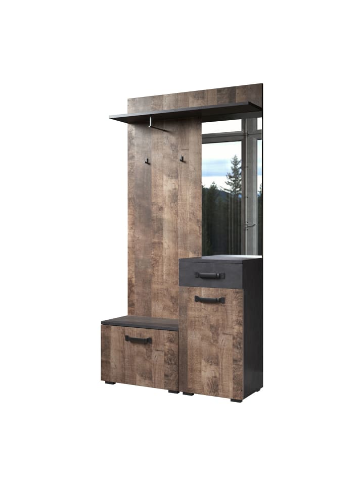 ebuy24 Kleiderschrank-Set Smile Grau 104 x 32 cm günstig kaufen onesize